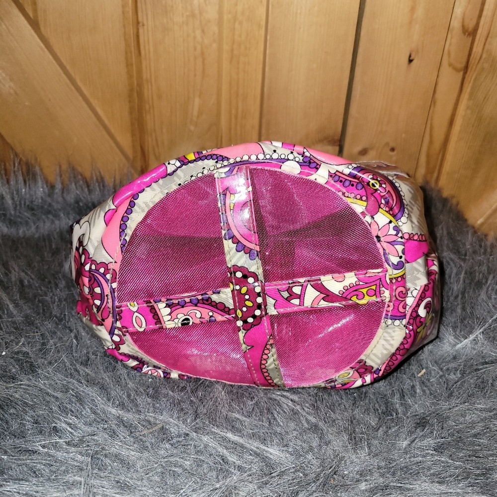 Vera Bradley Pink Paisley Meets Plaid  Shower Caddy /tote Retired - Picture 5 of 12